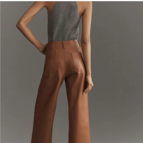 Anthropologie Maeve The Colette Faux leather pants Size 30 - Picture 3 of 9